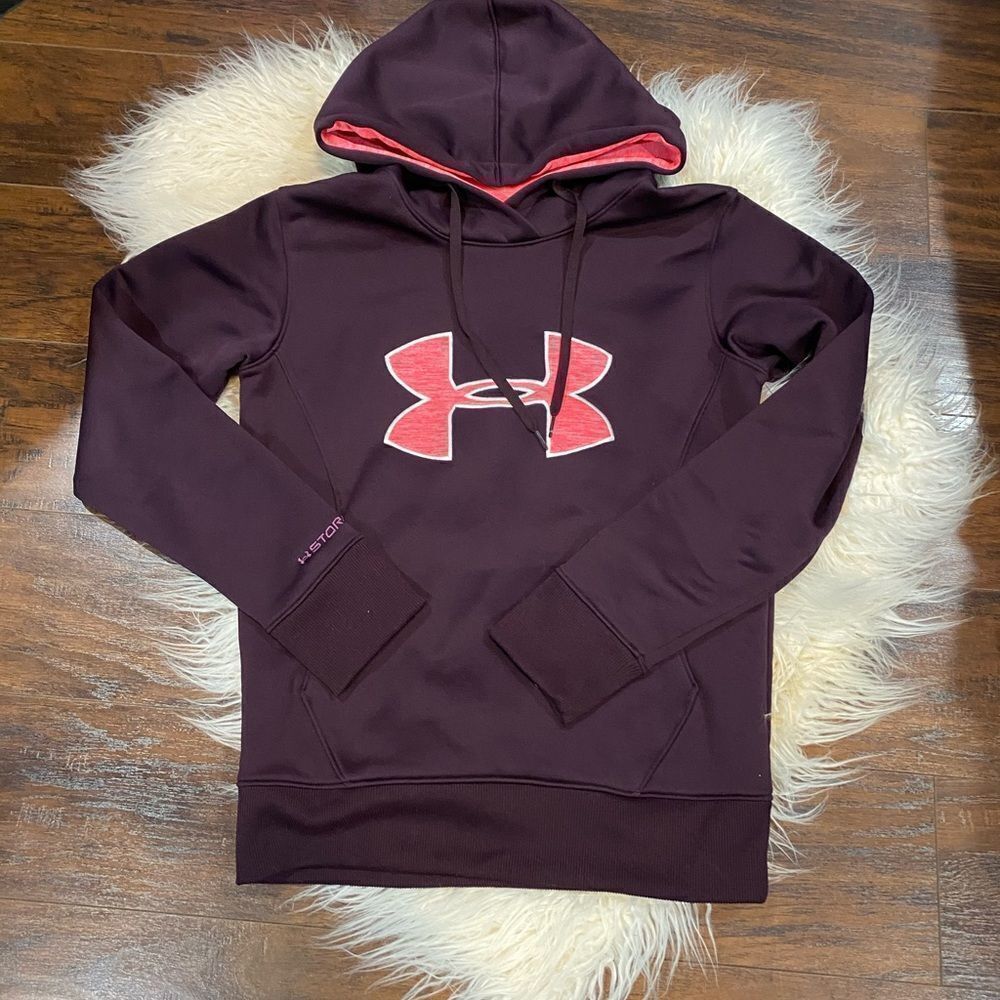 Under Armour Purple Sweatshirt Hoodie Small